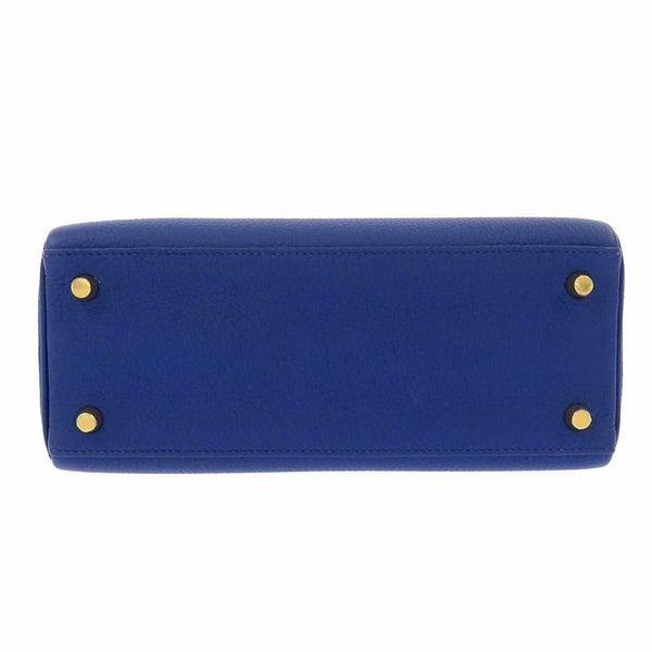 エルメス ハンドバッグ ケリー25 内縫い ブルーロワイヤル/ゴールド金具 トゴ U刻印 2way