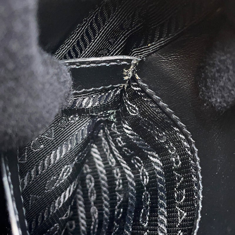 プラダ ハンドバッグ マリンプリント トライアングルロゴ レザー 2VH067 PRADA 2wayショルダーバッグ 白