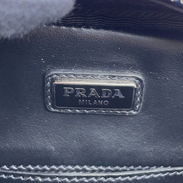 プラダ ハンドバッグ マリンプリント トライアングルロゴ レザー 2VH067 PRADA 2wayショルダーバッグ 白
