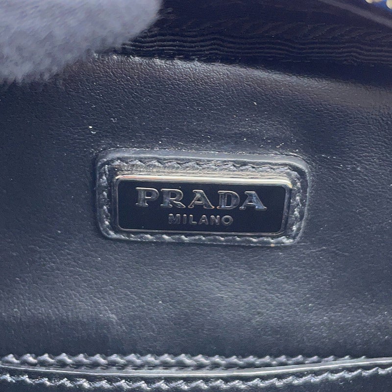 プラダ ハンドバッグ マリンプリント トライアングルロゴ レザー 2VH067 PRADA 2wayショルダーバッグ 白