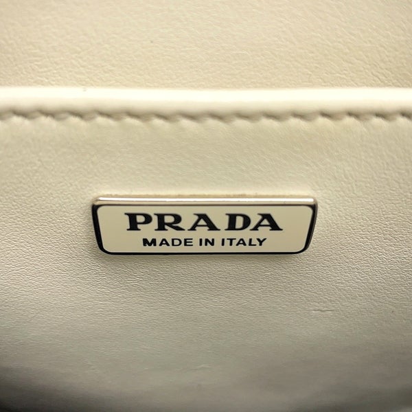 プラダ ハンドバッグ トライアングルロゴ レザー 1BA333 PRADA 2wayショルダーバッグ 白