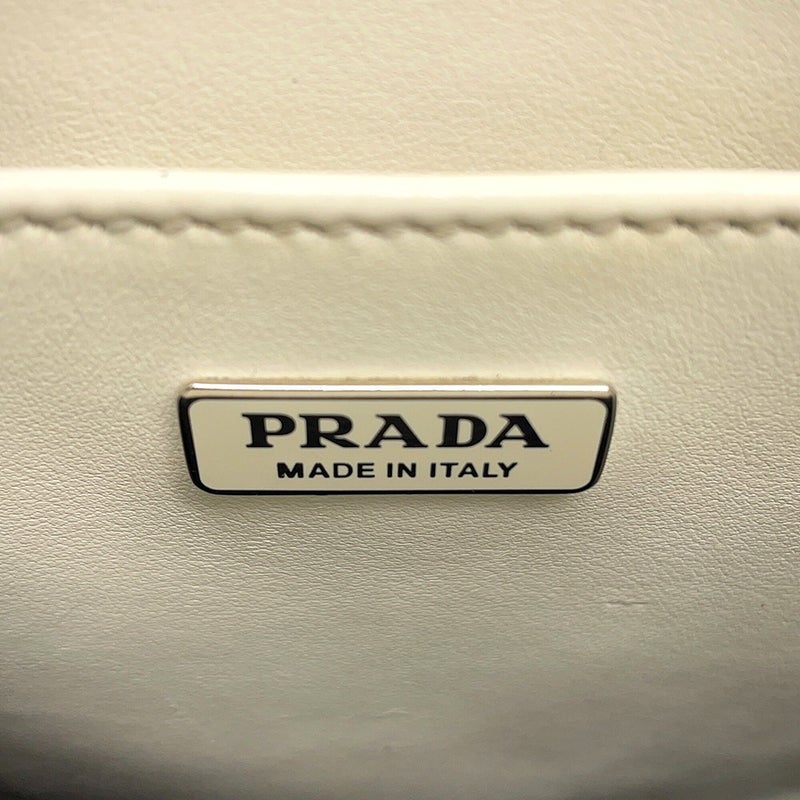 プラダ ハンドバッグ トライアングルロゴ レザー 1BA333 PRADA 2wayショルダーバッグ 白