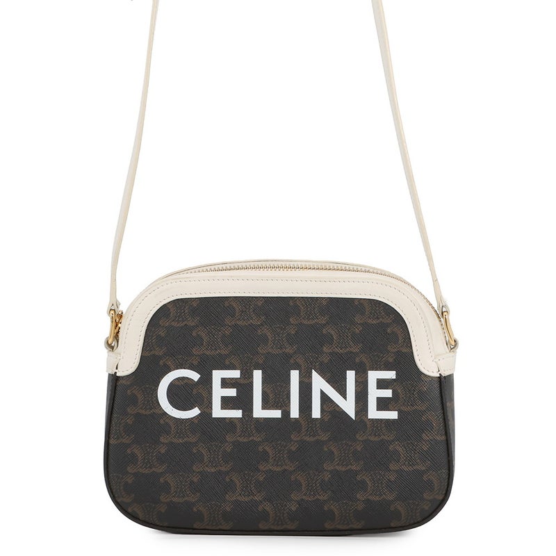 セリーヌ ショルダーバッグ トリオンフ カメラバッグ PVC/レザー 191522 CELINE バッグ 白