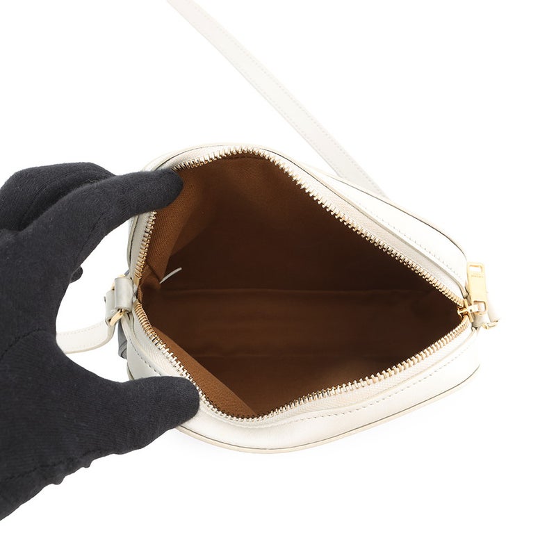 セリーヌ ショルダーバッグ トリオンフ カメラバッグ PVC/レザー 191522 CELINE バッグ 白