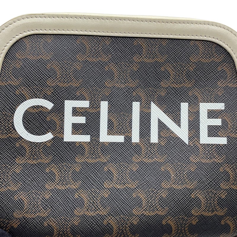 セリーヌ ショルダーバッグ トリオンフ カメラバッグ PVC/レザー 191522 CELINE バッグ 白
