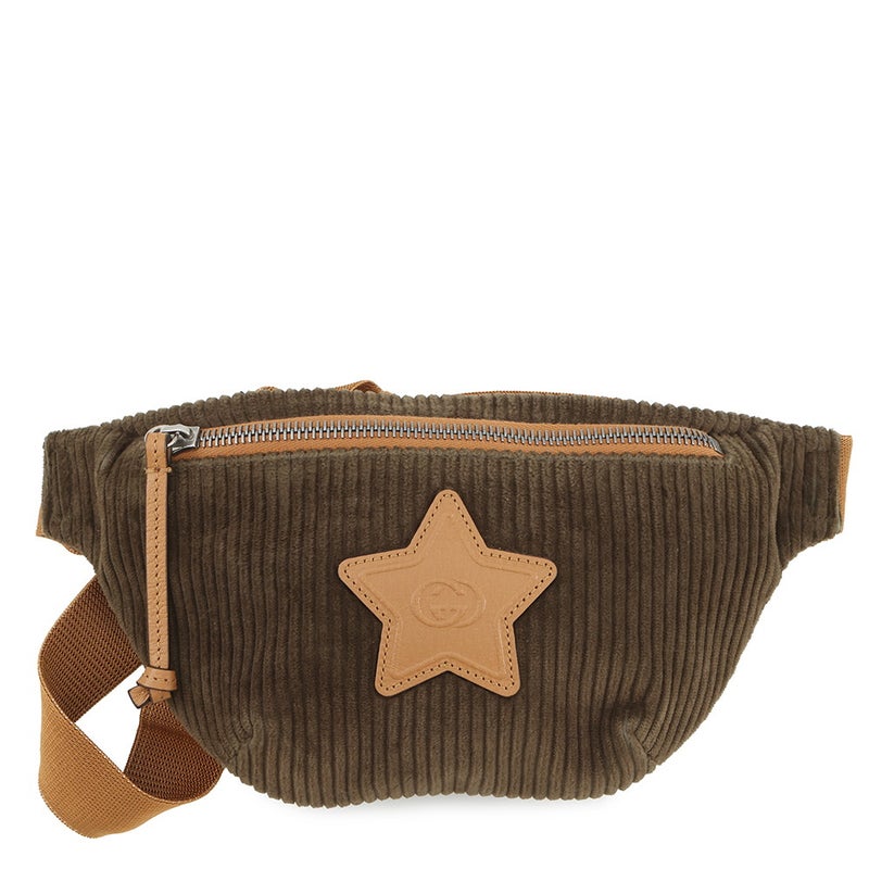 グッチ ボディバッグ チルドレンズ スター 星 コーデュロイ/レザー 502095 GUCCI ウエストポーチ キッズ