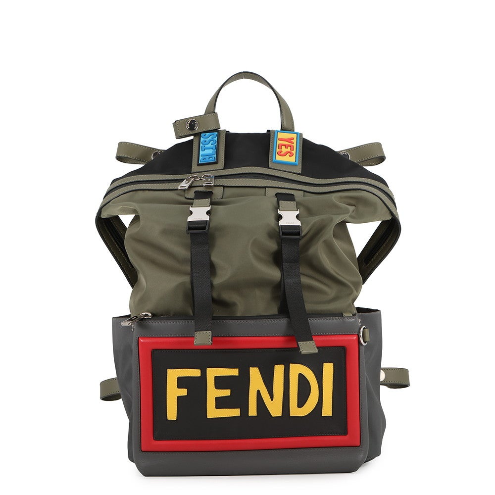 フェンディ リュック ナイロン レザー 7VZ037 SIU FENDI バッグパック