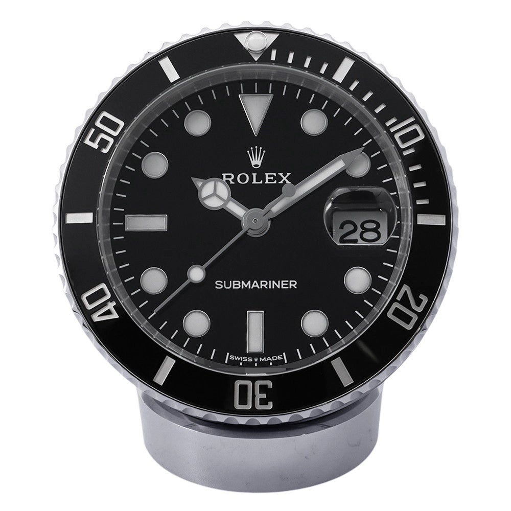 ロレックス サブマリーナデイト デスククロック ROLEX 置時計 黒文字盤