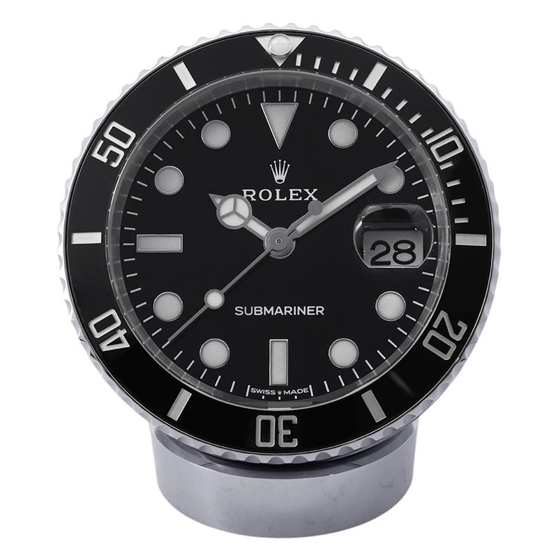 ロレックス サブマリーナデイト デスククロック ROLEX 置時計 黒文字盤