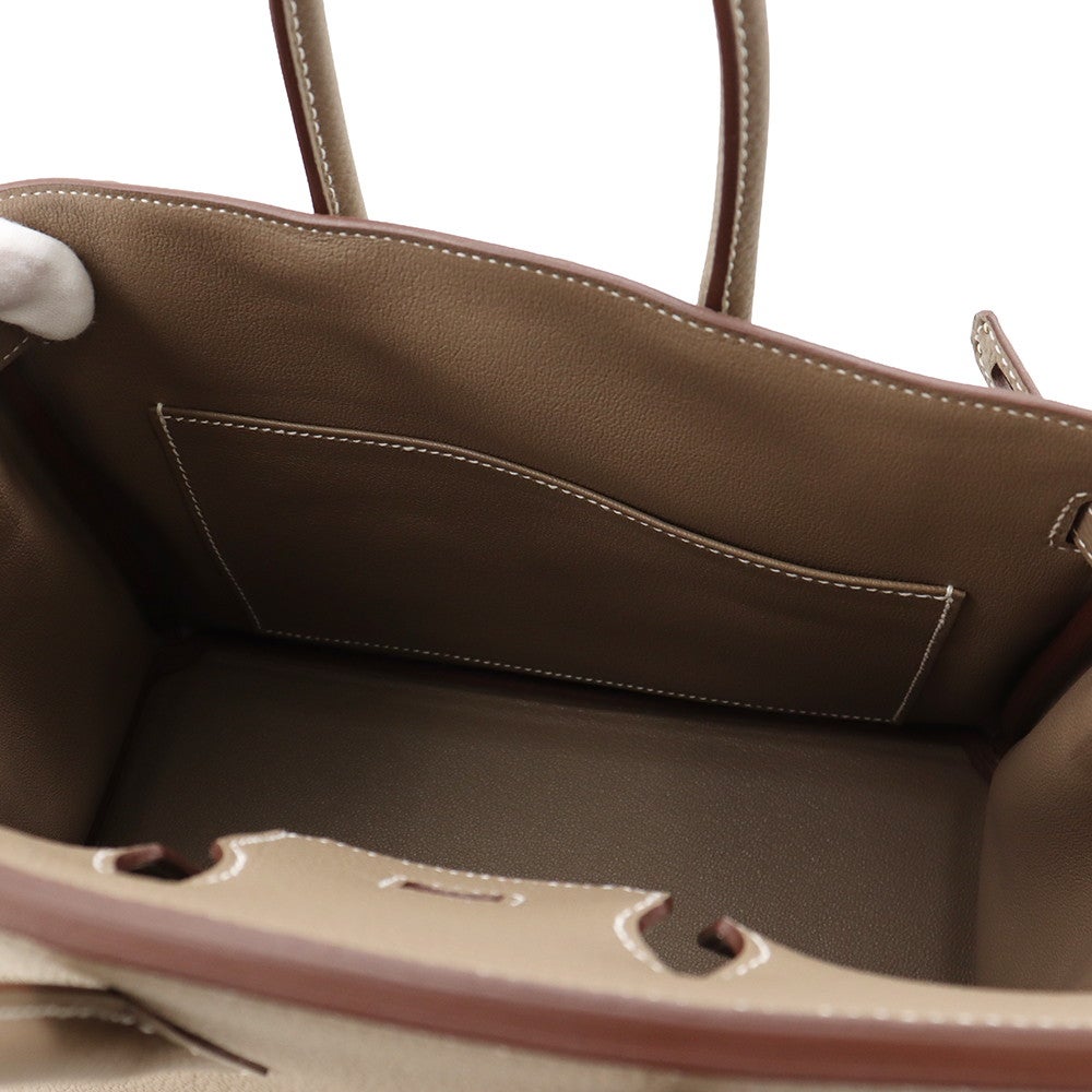 エルメス バーキン25 エトゥープ/シルバー金具 トゴ G刻印 HERMES