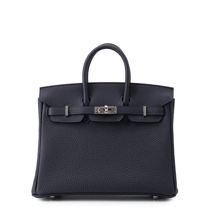エルメス バーキン25 ブルーニュイ/シルバー金具 トゴ G刻印 HERMES Birkin ハンドバッグ