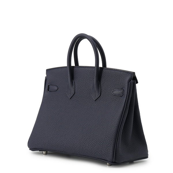 エルメス バーキン25 ブルーニュイ/シルバー金具 トゴ G刻印 HERMES Birkin ハンドバッグ