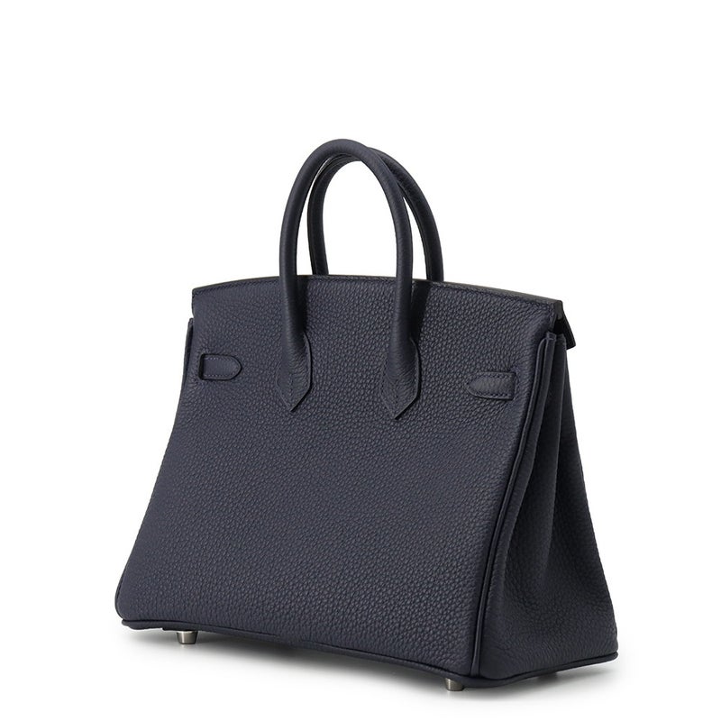 エルメス バーキン25 ブルーニュイ/シルバー金具 トゴ G刻印 HERMES Birkin ハンドバッグ