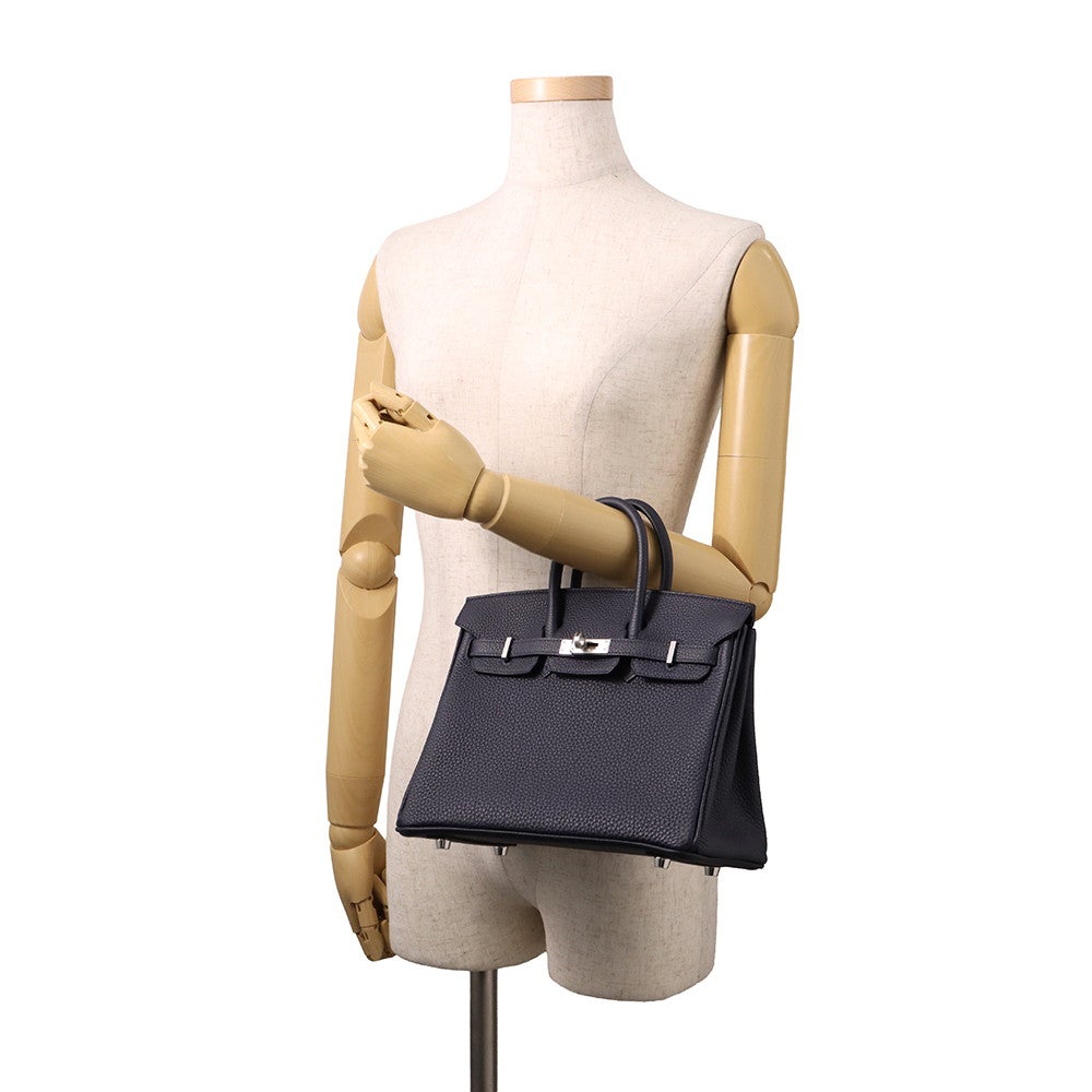 エルメス バーキン25 ブルーニュイ/シルバー金具 トゴ G刻印 HERMES