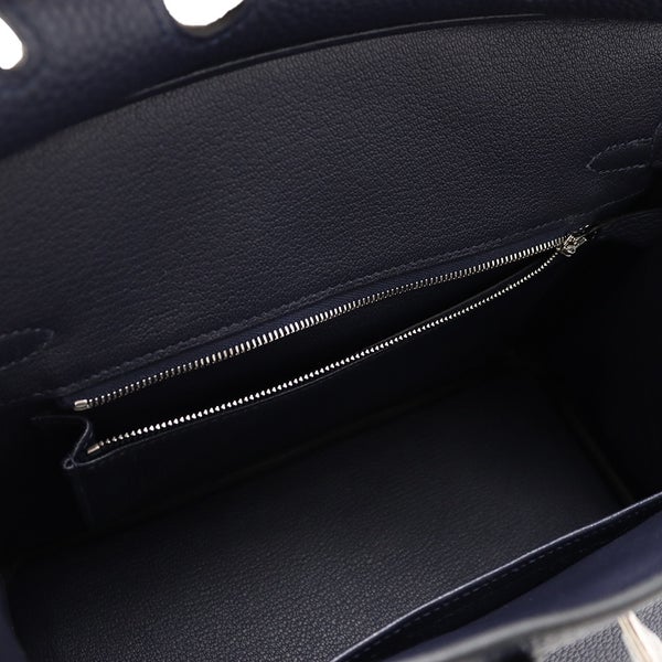 エルメス バーキン25 ブルーニュイ/シルバー金具 トゴ G刻印 HERMES Birkin ハンドバッグ