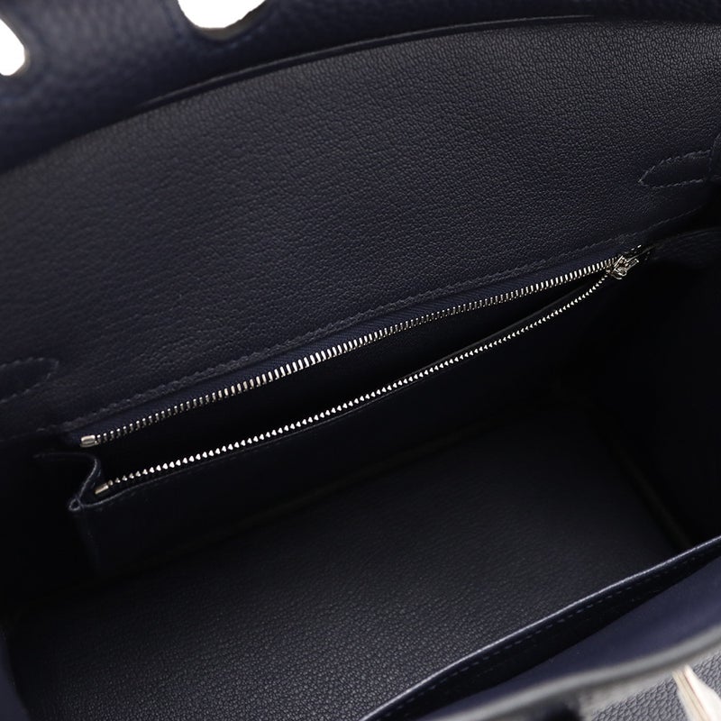 エルメス バーキン25 ブルーニュイ/シルバー金具 トゴ G刻印 HERMES Birkin ハンドバッグ