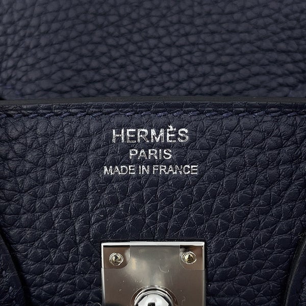 エルメス バーキン25 ブルーニュイ/シルバー金具 トゴ G刻印 HERMES Birkin ハンドバッグ