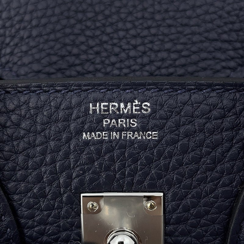 エルメス バーキン25 ブルーニュイ/シルバー金具 トゴ G刻印 HERMES Birkin ハンドバッグ