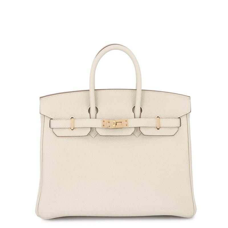 エルメス バーキン25 クレ/ピンクゴールド金具 トゴ Y刻印 HERMES Birkin ハンドバッグ