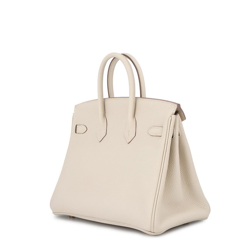 エルメス バーキン25 クレ/ピンクゴールド金具 トゴ Y刻印 HERMES Birkin ハンドバッグ