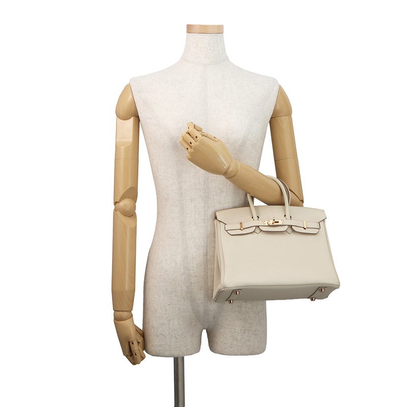 エルメス バーキン25 クレ/ピンクゴールド金具 トゴ Y刻印 HERMES Birkin ハンドバッグ