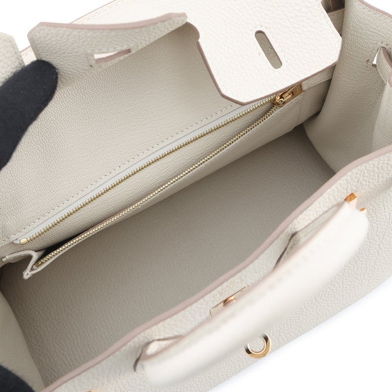 エルメス バーキン25 クレ/ピンクゴールド金具 トゴ Y刻印 HERMES Birkin ハンドバッグ