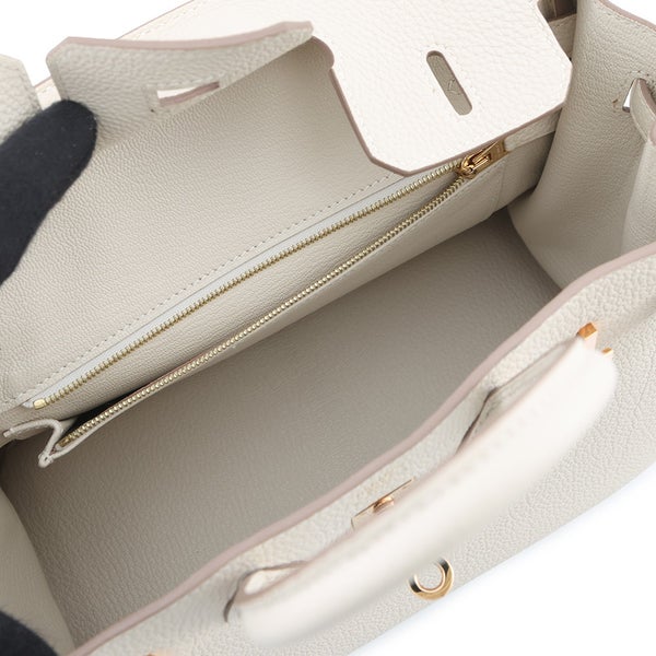 エルメス バーキン25 クレ/ピンクゴールド金具 トゴ Y刻印 HERMES Birkin ハンドバッグ