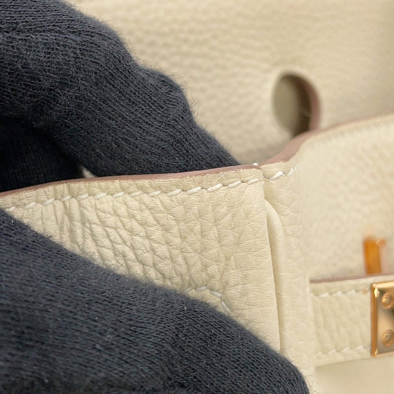 エルメス バーキン25 クレ/ピンクゴールド金具 トゴ Y刻印 HERMES Birkin ハンドバッグ