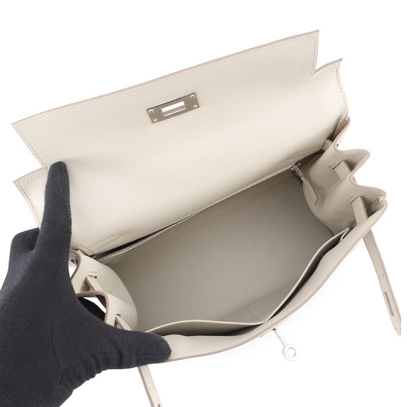 エルメス ハンドバッグ ケリー28 内縫い べトン/シルバー金具 エバーカラー G刻印 HERMES Kelly 2wayバッグ