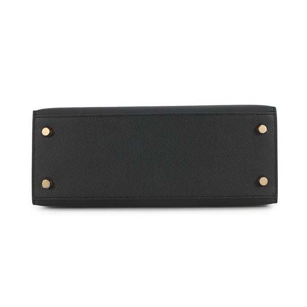 エルメス ハンドバッグ ケリー25 外縫い ブラック/ゴールド金具 エプソン G刻印 HERMES Kelly 2wayバッグ 黒