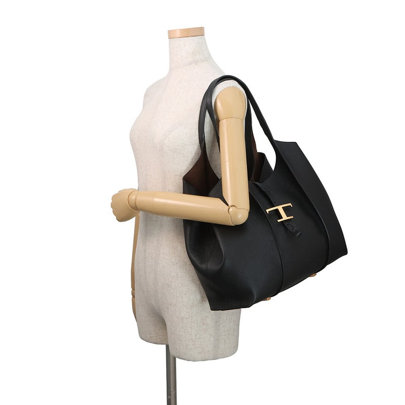 トッズ トートバッグ Tタイムレス ショッピングバッグ ミディアム XBWTSBA0300Q8EB999 TOD'S 黒