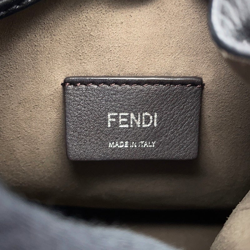 フェンディ ハンドバッグ モントレゾール ミニ フェイクパール レザー 8BS010 FENDI 2wayショルダーバッグ 黒
