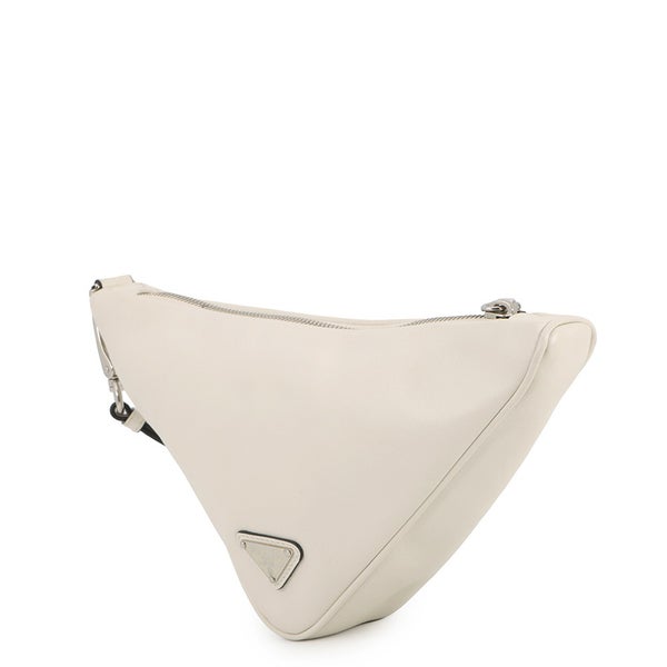 プラダ クラッチバッグ トライアングル レザー 1NE039 PRADA セカンドバッグ ポーチ 白