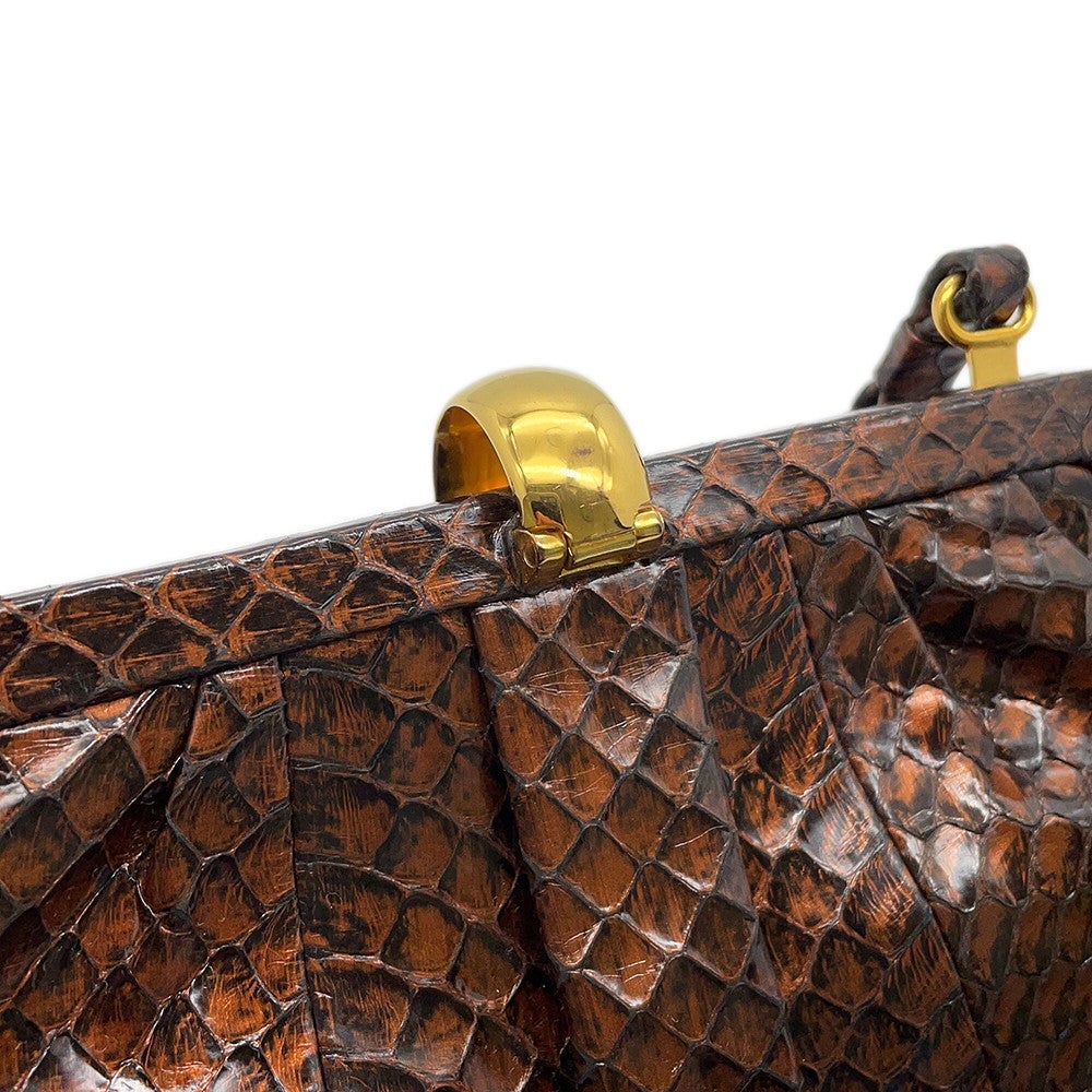 【安心鑑定付き】GUCCI パイソン チェーンバッグ グッチ チェーンショルダーバッグ パイソン 26 005 0013 GUCCI ミニ