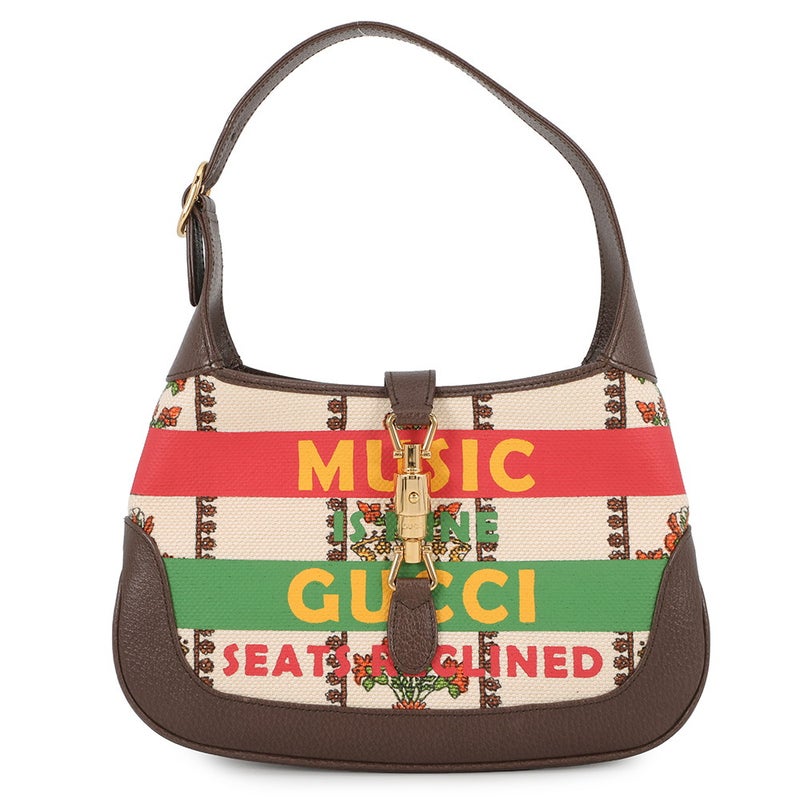 グッチ ショルダーバッグ ジャッキー 1961 スモール MUSIC IS MINE キャンバス/レザー 636706 GUCCI