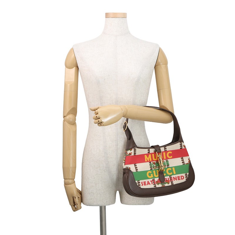 グッチ ショルダーバッグ ジャッキー 1961 スモール MUSIC IS MINE キャンバス/レザー 636706 GUCCI