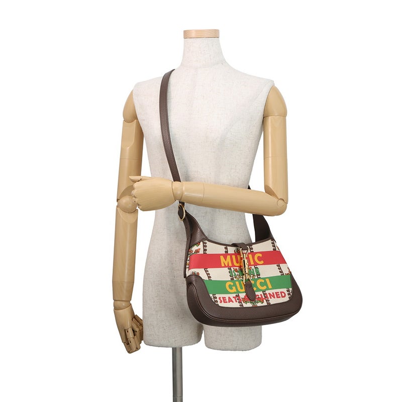 グッチ ショルダーバッグ ジャッキー 1961 スモール MUSIC IS MINE キャンバス/レザー 636706 GUCCI