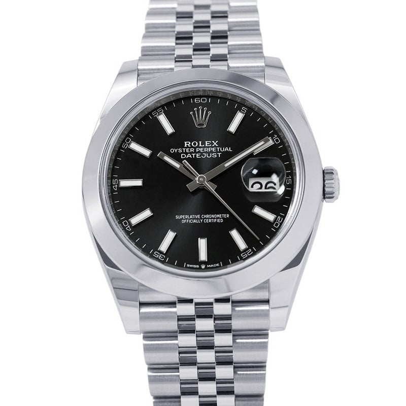 ロレックス デイトジャスト41 ランダムシリアル ルーレット 126300 ROLEX 腕時計 黒文字盤