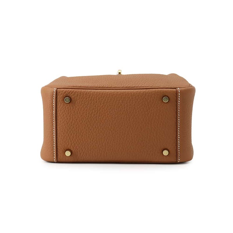 エルメス ハンドバッグ リンディ ミニ ゴールド/ゴールド金具 トリヨンクレマンス G刻印 HERMES バッグ 2wayショルダーバッグ