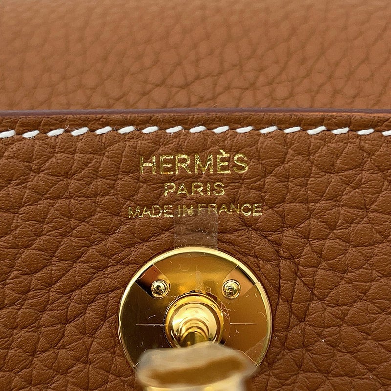 エルメス ハンドバッグ リンディ ミニ ゴールド/ゴールド金具 トリヨンクレマンス G刻印 HERMES バッグ 2wayショルダーバッグ