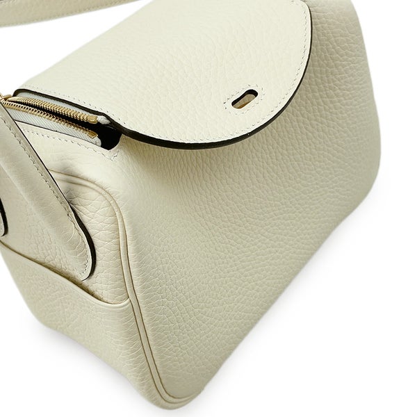 エルメス ハンドバッグ リンディ ミニ クレーム/ゴールド金具 トリヨンクレマンス K刻印 HERMES バッグ 2wayショルダーバッグ