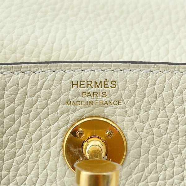 エルメス ハンドバッグ リンディ ミニ クレーム/ゴールド金具 トリヨンクレマンス K刻印 HERMES バッグ 2wayショルダーバッグ