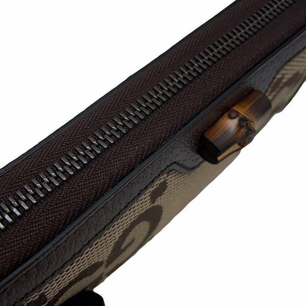 グッチ 長財布 ジャンボGG バンブー 658634 GUCCI ラウンドファスナー