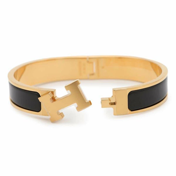 エルメス ブレスレット クリックH クリッククラックPM ブラック/ゴールド金具 HERMES アクセサリー