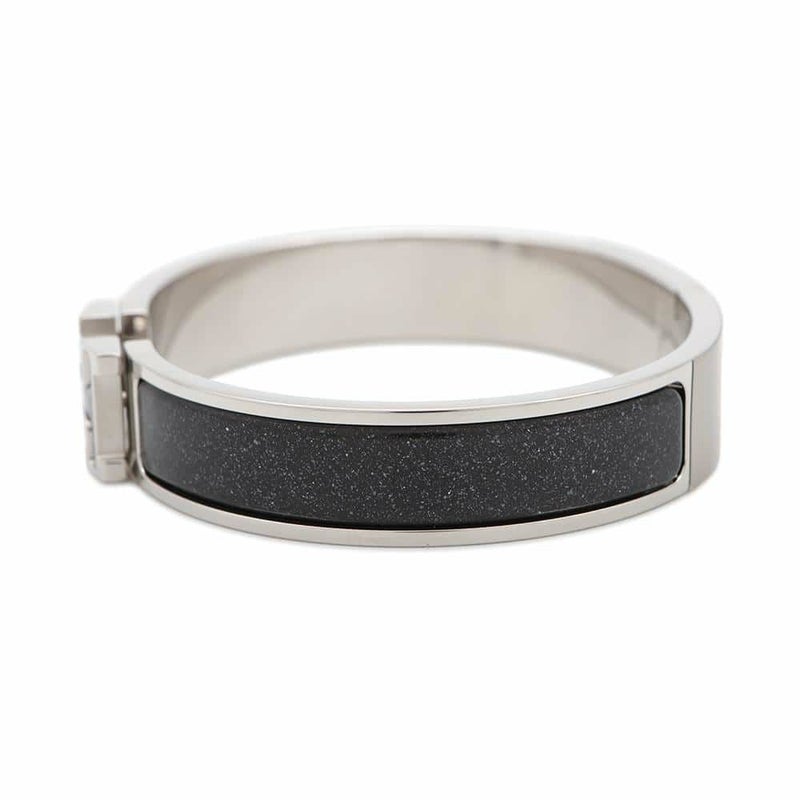 エルメス ブレスレット クリックH グリッター サイズGM ブラック・アルジョンテ/シルバー金具 HERMES 黒