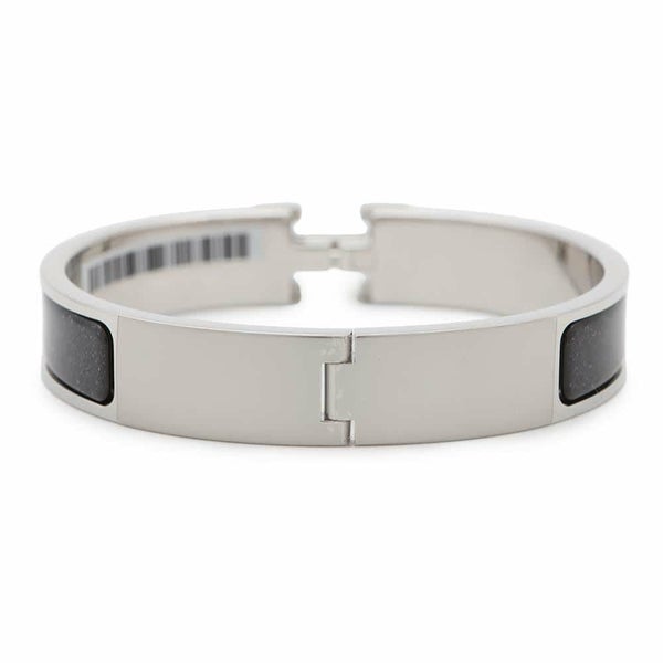 エルメス ブレスレット クリックH グリッター サイズGM ブラック・アルジョンテ/シルバー金具 HERMES 黒
