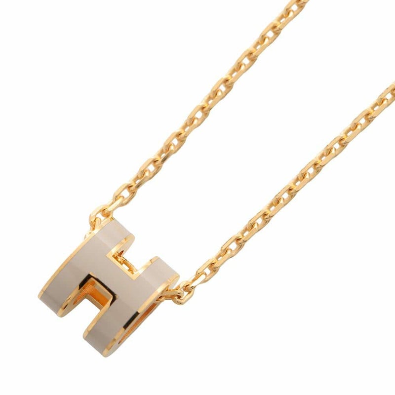 エルメス ネックレス ミニ・ポップアッシュ マロングラッセ/ゴールド金具 アクセサリー ポップH