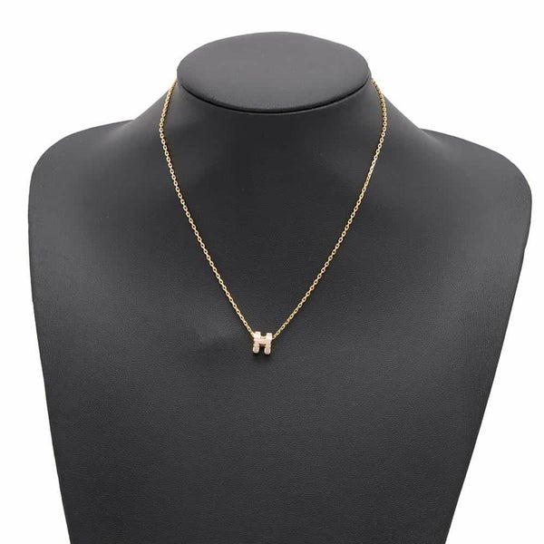エルメス ネックレス ミニ・ポップアッシュ マロングラッセ/ゴールド金具 アクセサリー ポップH