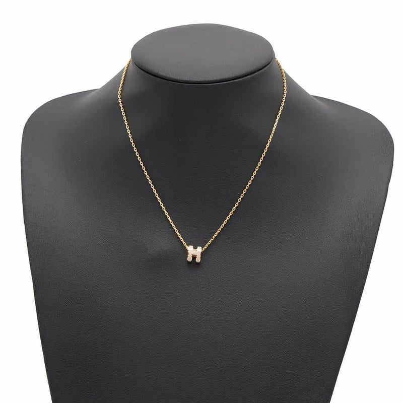 エルメス ネックレス ミニ・ポップアッシュ マロングラッセ/ゴールド金具 アクセサリー ポップH