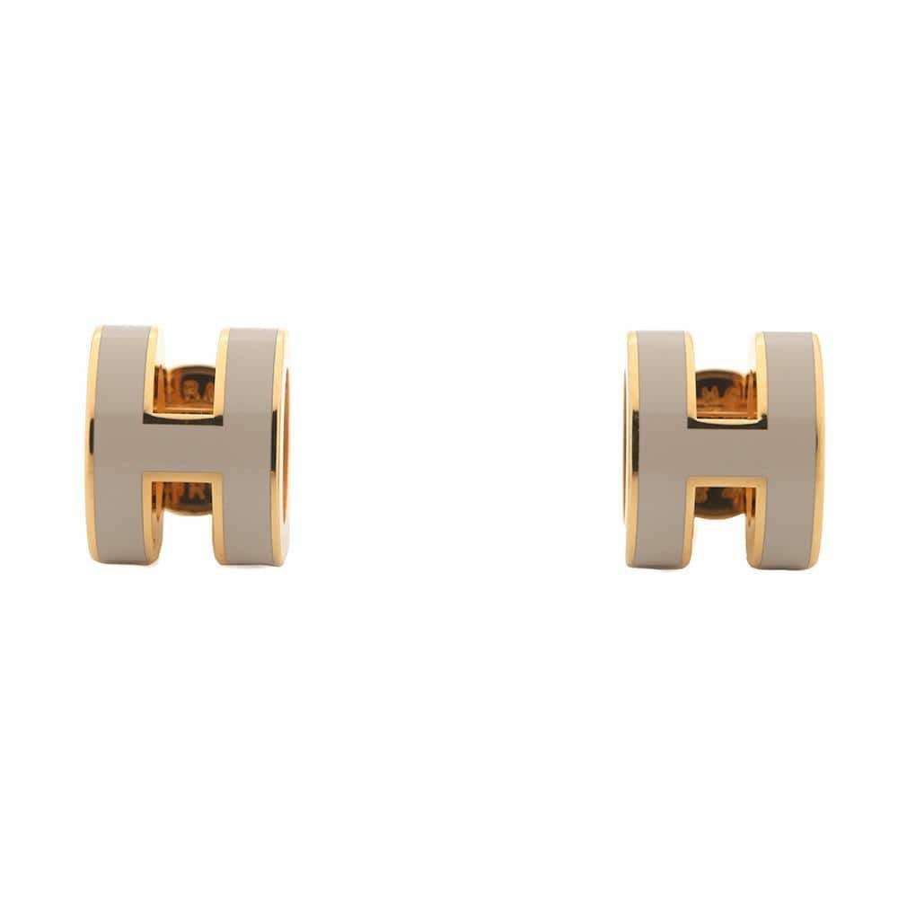 エルメス ピアス ミニ・ポップアッシュ マロングラッセ/ゴールド金具 H